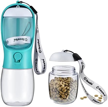 Cibaabo Dog Water Bottle Portable with Food Container & Filter for Travel
