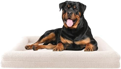 PETMAKER Memory Foam Orthopedic Dog Bed for Large Pets, Cream, 45”x36”x5.7”