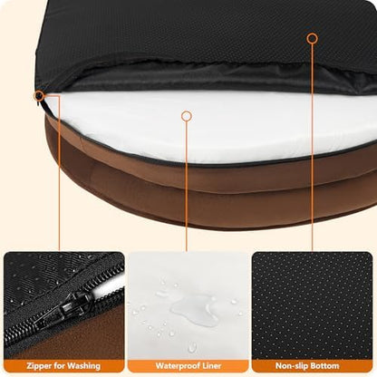 Orthopedic Waterproof XXX-Large Dog Bed Sofa, Gel Memory Foam, 53"