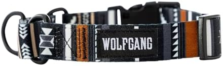 Wolfgang Heavy Duty Martingale Dog Collar with Quick Release Nylon Buckle for Walking & Training, NewMoon Print, Medium