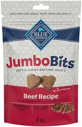 Blue Buffalo Jumbo Bits Beef Dog Treats, 4 oz