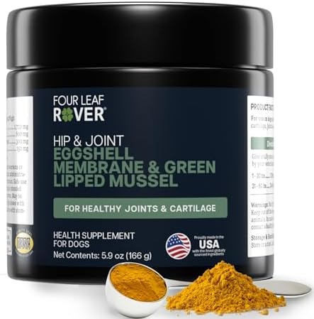 Four Leaf Rover Hip & Joint - Eggshell Membrane for Dogs, Curcumin, Mussel