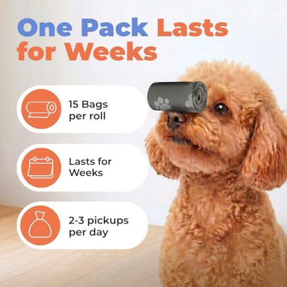 Best Pet Supplies Poop Bags for Dogs - Gray, 150 Count