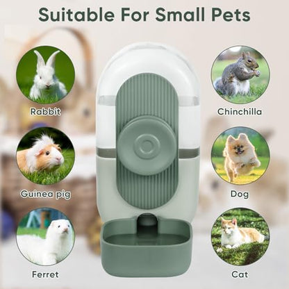 Lemtrflo 28oz Rabbit Water Bottle Dispenser, Bunny Cage Water Bowl