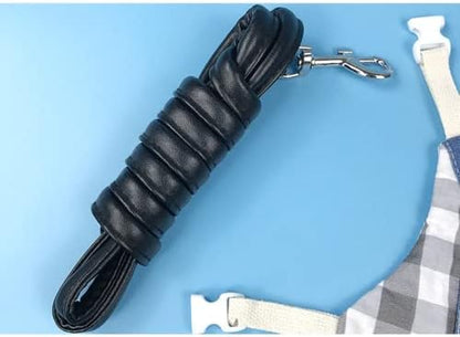 Rabbit Harness and Leash for Walking Escape Proof - Cute Mesh Breathable Bunny Vest Harness Outdoor Camping Hiking Training - Also Suit for Ferret Kittn Puppy Small Animals (Medium)