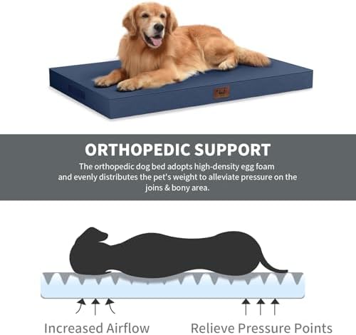 Jumbo Waterproof Orthopedic Dog Bed for Extra Large Dogs
