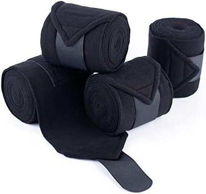 Horse Polo Wraps 2.5m Equestrian Leg Bandage Wrap Set of 4 Packs