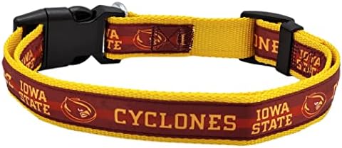 Pets First Collegiate PET Collar New Version Iowa State Cyclones Dog Collar, Size Medium. Best Sports Team Color for Dogs & Cats. A Shiny & Colorful Dog & Cat Collar Licensed by The NCAA