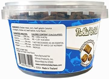 Fieldcrest Farms Collagen Cat Treats, Tuna, Crunchy & Creamy, 8 oz Tub