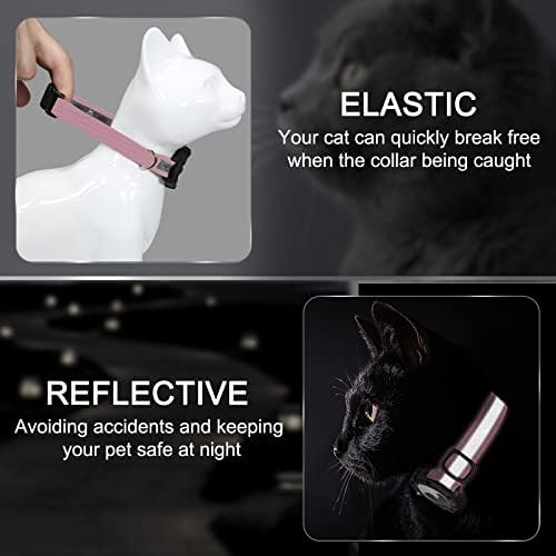 Reflective AirTag Cat Collar, Integrated Cat Collar with Air Tag Holder