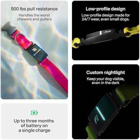 Fi Series 3+ GPS Dog Collar & Tracker, 12-Mo Membership Included, Pink XS