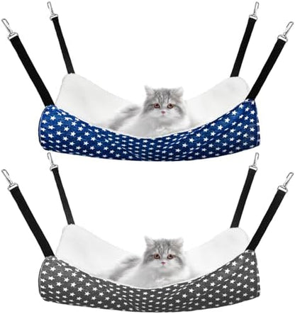 Jetec 2 Pack Cat Hammock for Cage, Pentagram, L