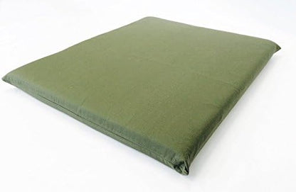 Luxurious Comfort Solid Pad Memory Foam Pet Dog Bed with Inner Waterproof Case and External Cover for Medium and Large Dogs + Free 2nd Cover (Complete Bed - 45"x27"x3", Canvas - Green)