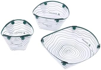 Coghlan's Snapfold™ Solo Pack 3-Piece Collapsible Tableware Set – Lightweight 4 oz, Leakproof, Compact Camping Gear for Backpacking, Hiking, and Outdoors, Includes Foldable Cup, Bowl, and Dish