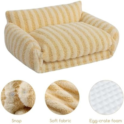 Hollypet Cat Bed Small Dog Orthopedic Couch Beds for Pets up to 13 lbs