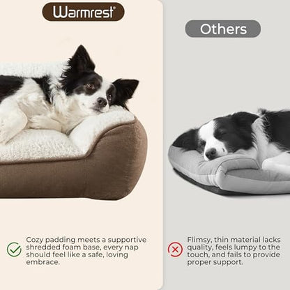 Extra Thick Orthopedic Bolster Dog Beds Large Sized Dog