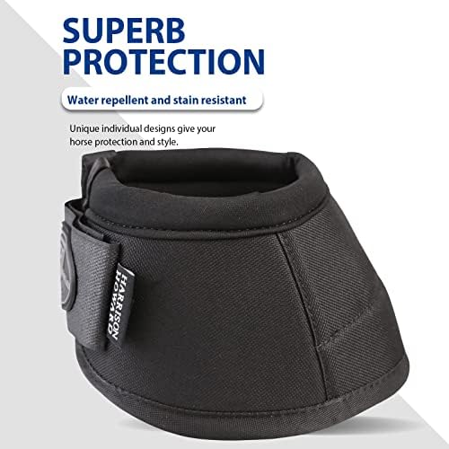 Harrison Howard Horse Bell Boots Overreach Bell Boots No-Turn Bell Boots for Horse-Durable Protective Hoof Boot
