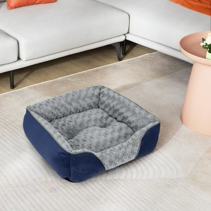 INVENHO X-Large Dog Bed Rectangle Washable Orthopedic Soft Calming Sleeping Durable Pet Cuddler with Anti-Slip Bottom
