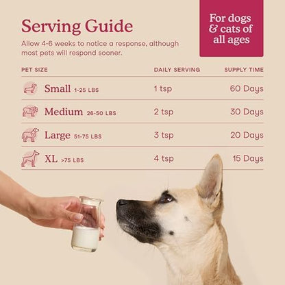 Fera Pets Cat & Dog Skin and Coat Supplement - Goat Milk Topper, 60 TSP