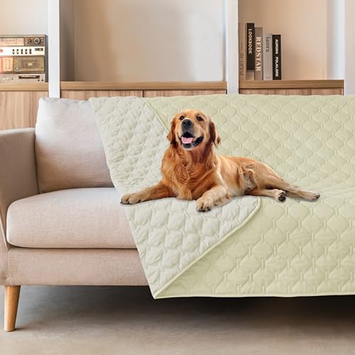 gogobunny Waterproof Pet Blanket for Bed, Washable Couch Cover for Dog Cat