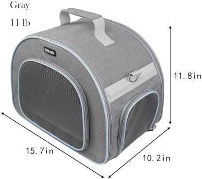 Cat Carrier Soft-Sided, 15.7X10.2X11.8 Inches, up to 11lbs