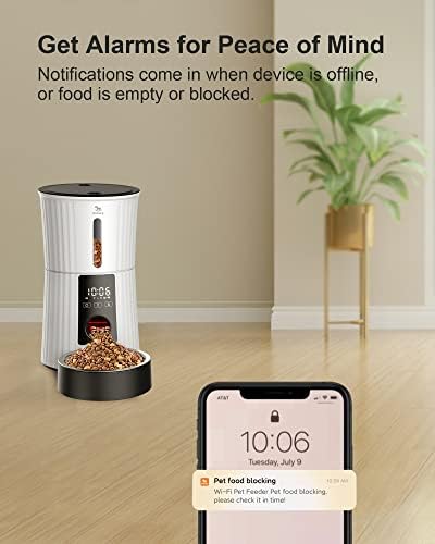 Petory WiFi Automatic Cat Feeder - 4L Dry Food Dispenser for Cats and Dogs