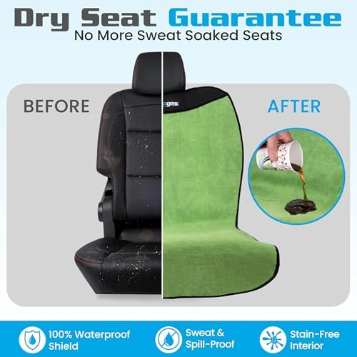 HAPPEGEAR Happeseat Waterproof Car Seat Cover & Protector, Green