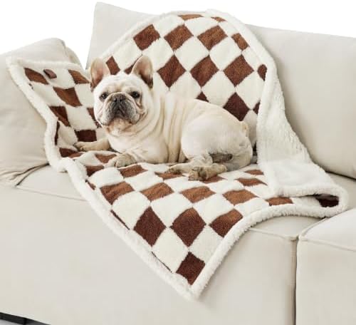 LE SURE Waterproof Dog Blankets for Medium Dogs Cute 3D Jacquard,30x40