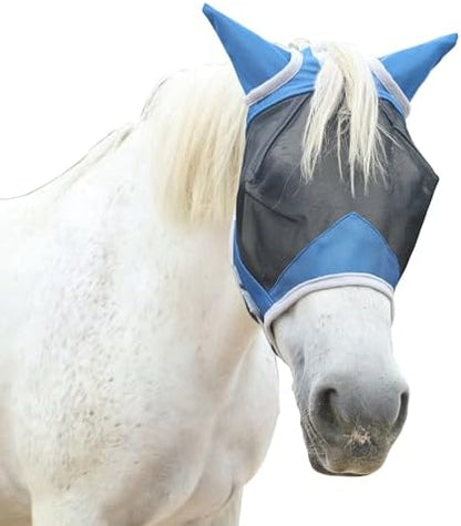 Horse Fly Mask with Ears, Full Face Equine Fly Mask UV Protection