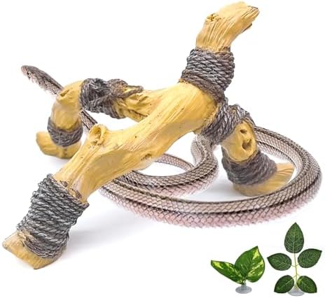 Tfwadmx Snake Climbing Branch,Resin Reptile Enclosure Decor