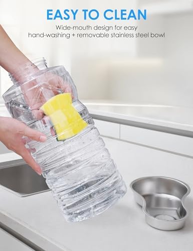 Heouvo 2.5 Gallon Automatic Dog Water Dispenser (9.5L-Black)