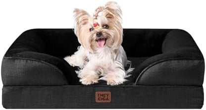 EHEYCIGA Orthopedic Small Dog Bed, Waterproof Memory Foam Washable Pet Beds