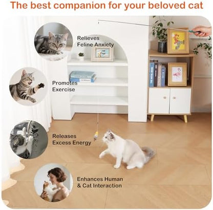 FlutterFlick Refill Pack – Phasianus, Gallus, Butterfly & Chloris Sinica Attachments for Interactive Cat Wand Toys