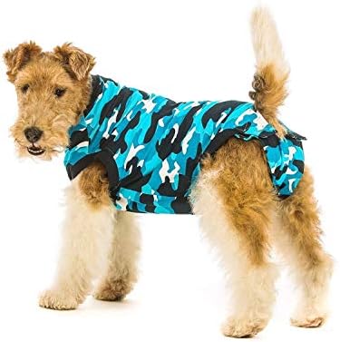 Suitical Recovery Suit for Dogs - Spay & Neutering Dog Surgery Recovery Suit for Male or Female - Soft Fabric for Skin Issues - XL, Neck to Tail 29.1-32.3 Inches, Chest 34-44.5 Inches -Blue Camouflage