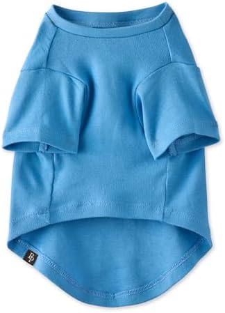 Pet Passion Toby II - The Perfect Tee, 8 Pack Short Sleeve Pet T-Shirt 100% Organic Cotton Tees Clothes for Small, Medium, Large Dogs, Rainbow Blue, X-Large