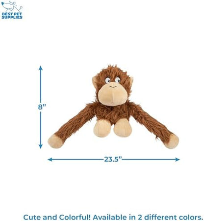 Best Pet Supplies Interactive Squeaky Dog Chew Toy, Ideal Dog Toys for Chewers, Small, Medium & Large Dogs, and Fetch Lovers - O-Hug-Atan (Brown), Large