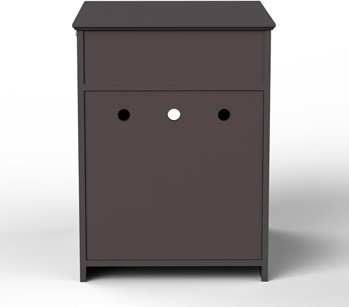Large Wood House for Cats Litter Box Enclosure Furniture Hidde Out Box with Cabinet Drawer Indoor Pet House Side Table Wooden Crate (Brown)