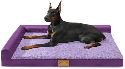 Patas Lague Orthopedic Large Dog Bed Washable Pet Sofa Bed 56''X40''Purple