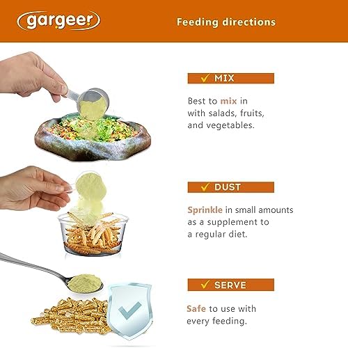 Gargeer 2oz Bearded Dragon Salad Topper. Enhanced Appetite, Made in USA