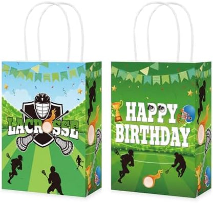 Greencian 16Pcs Lacrosse Birthday Party Favor Bags Lacrosse Goodie Bags