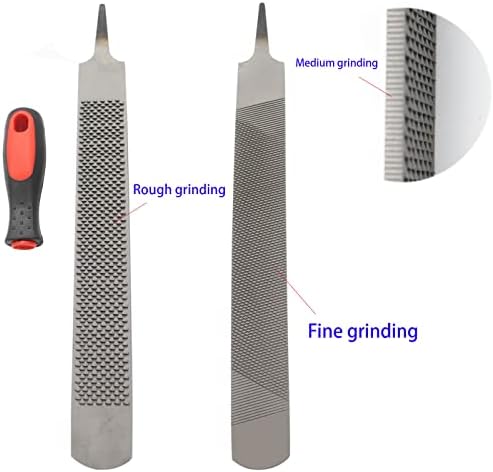 18 Inch Hoof Rasp, Horseshoe File with Rubber Handle, Carbon Steel Farrier File Tool, Suitable for Horse/Goat/Cow/Donkey/Animal Hooves, Strong