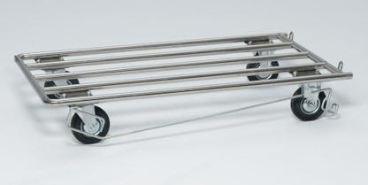 MidWest Homes for Pets Universal Dog Crate Dolly, Heavy-Duty Stainless Steel, Easy-Roll Wheels, Designed for Crates, Carriers, and Pet Equipment