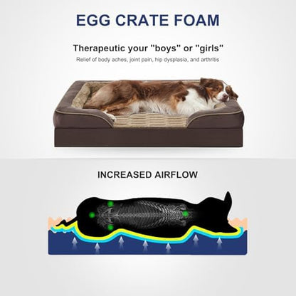 FURTIME Orthopedic Medium Dog Bed, Supportive Waterproof Pet Bed