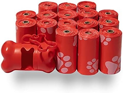Best Pet Supplies Poop Bags for Dogs - Red, 240 Count