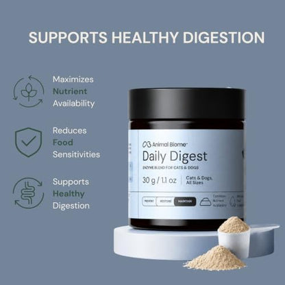 Animal Biome Dog & Cat Digestive Enzymes w/S Boulardii & Slippery Elm 30g