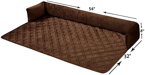 Brilliant Sunshine Chocolate Velvet Dog Sofa Slipcover, Extra Large