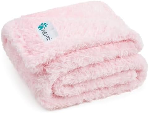 PetAmi Soft Plush Sherpa Dog Blanket for Pet Cat, Medium 29x40, Pink