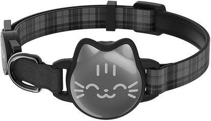AirTag Cat Collar, Reflective Breakaway Cat Collar, Hidden Holder with Bell | Compatible with Apple AirTag 1st & 2nd Gen, Lightweight Water-Resistant Strap for Cats, AirTag Not Included