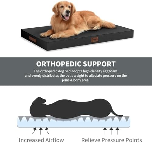 Waterproof Orthopedic Dog Crate Bed for Small Dogs & Cats