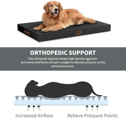 Jumbo Waterproof Orthopedic Dog Bed for Extra Large Dogs